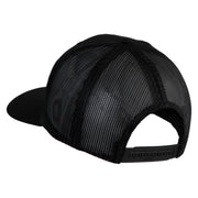 3D Puff Letter A Patched Solid Cotton Twill Mesh Prostyle Cap - Black OSFM