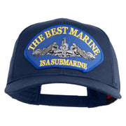 The Best Marine ISA Submarine Blue Patched Solid Cotton Twill Mesh Prostyle Cap - Navy OSFM