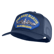 The Best Marine ISA Submarine Blue Patched Solid Cotton Twill Mesh Prostyle Cap - Navy OSFM