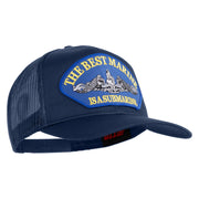 The Best Marine ISA Submarine Blue Patched Solid Cotton Twill Mesh Prostyle Cap - Navy OSFM