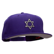 Silver Star of David Patched Wool Blend Pro Style Snapback