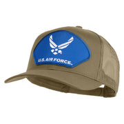 U.S. Air Force Blue Patched Solid Cotton Twill Mesh Prostyle Cap - Khaki OSFM