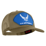 U.S. Air Force Blue Patched Solid Cotton Twill Mesh Prostyle Cap - Khaki OSFM