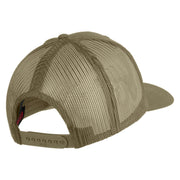 3D Puff Letter A Patched Solid Cotton Twill Mesh Prostyle Cap