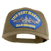 The Best Marine ISA Submarine Blue Patched Solid Cotton Twill Mesh Prostyle Cap - Khaki OSFM