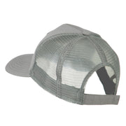 American Flag Patched 5 Panel Mesh Back Cap