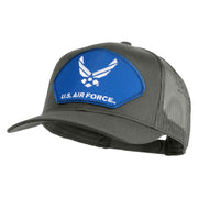 U.S. Air Force Blue Patched Solid Cotton Twill Mesh Prostyle Cap - Grey OSFM