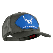 U.S. Air Force Blue Patched Solid Cotton Twill Mesh Prostyle Cap - Grey OSFM