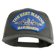 The Best Marine ISA Submarine Blue Patched Solid Cotton Twill Mesh Prostyle Cap - Grey OSFM