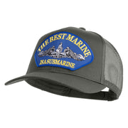The Best Marine ISA Submarine Blue Patched Solid Cotton Twill Mesh Prostyle Cap - Grey OSFM