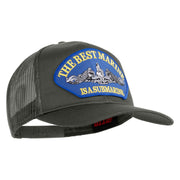The Best Marine ISA Submarine Blue Patched Solid Cotton Twill Mesh Prostyle Cap - Grey OSFM