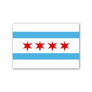 Chicago flag Heat Transfer Sticker