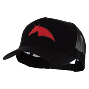 Bold Horse Heat Transfer Solid Cotton Twill 5 panel Mesh Back Cap