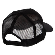 Bold Horse Heat Transfer Solid Cotton Twill 5 panel Mesh Back Cap