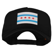 Chicago Flag 5 Panel Cotton Heat Transfer Unstructured Cap