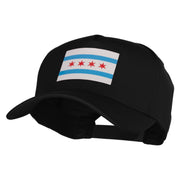 Chicago Flag 5 Panel Cotton Heat Transfer Unstructured Cap