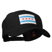 Chicago Flag 5 Panel Cotton Heat Transfer Unstructured Cap