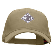 Knight Chess Board Heat Transfer Low Profile Cap - Khaki OSFM