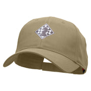 Knight Chess Board Heat Transfer Low Profile Cap - Khaki OSFM