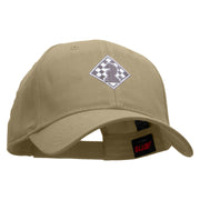 Knight Chess Board Heat Transfer Low Profile Cap - Khaki OSFM