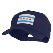 Chicago Flag 5 Panel Cotton Heat Transfer Unstructured Cap