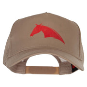 Bold Horse Heat Transfer Solid Cotton Twill 5 panel Mesh Back Cap