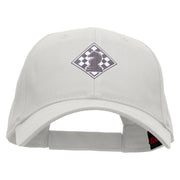 Knight Chess Board Heat Transfer Low Profile Cap - White OSFM