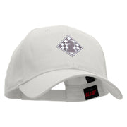 Knight Chess Board Heat Transfer Low Profile Cap - White OSFM