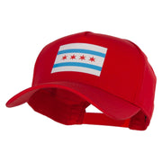 Chicago Flag 5 Panel Cotton Heat Transfer Unstructured Cap