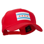 Chicago Flag 5 Panel Cotton Heat Transfer Unstructured Cap