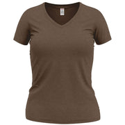 Wonder Vee V-Neck T-Shirt - Brown-Heather XS