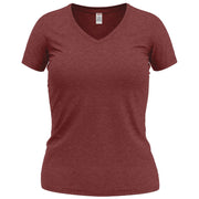 Wonder Vee V-Neck T-Shirt - Burgundy-Heather XS