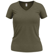 Wonder Vee V-Neck T-Shirt - Olive-Heather XS