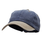 Cotton Twill Premium Pigment Dyed Cap - Navy-Khaki OSFM