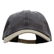 Cotton Twill Premium Pigment Dyed Cap - Black-Khaki OSFM