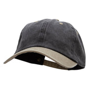 Cotton Twill Premium Pigment Dyed Cap - Black-Khaki OSFM