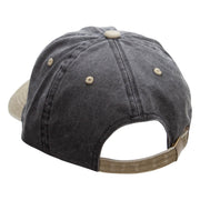 Cotton Twill Premium Pigment Dyed Cap - Black-Khaki OSFM