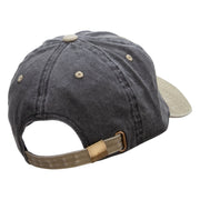 Cotton Twill Premium Pigment Dyed Cap - Black-Khaki OSFM