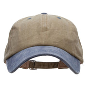 Cotton Twill Premium Pigment Dyed Cap - Khaki-Navy OSFM