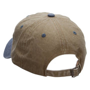 Cotton Twill Premium Pigment Dyed Cap - Khaki-Navy OSFM