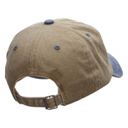 Cotton Twill Premium Pigment Dyed Cap - Khaki-Navy OSFM