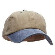 Cotton Twill Premium Pigment Dyed Cap - Khaki-Navy OSFM