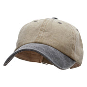 Cotton Twill Premium Pigment Dyed Cap - Khaki-Black OSFM