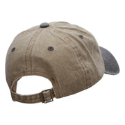 Cotton Twill Premium Pigment Dyed Cap - Khaki-Black OSFM