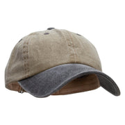 Cotton Twill Premium Pigment Dyed Cap - Khaki-Black OSFM