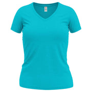 Wonder Vee V-Neck T-Shirt - Turquoise-Heather XS