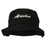 Alaska Embroidered Pigment Dyed Bucket Hat