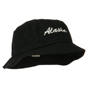 Alaska Embroidered Pigment Dyed Bucket Hat