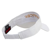 Officer Embroidered Cotton Twill Sun Visor - White OSFM