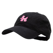 Balloon Animal Embroidered Garment Washed Cotton Twill Cap - Black OSFM